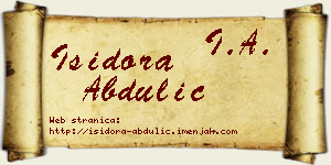 Isidora Abdulić vizit kartica